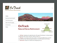Tablet Screenshot of ontracknaturalhorseretirement.com